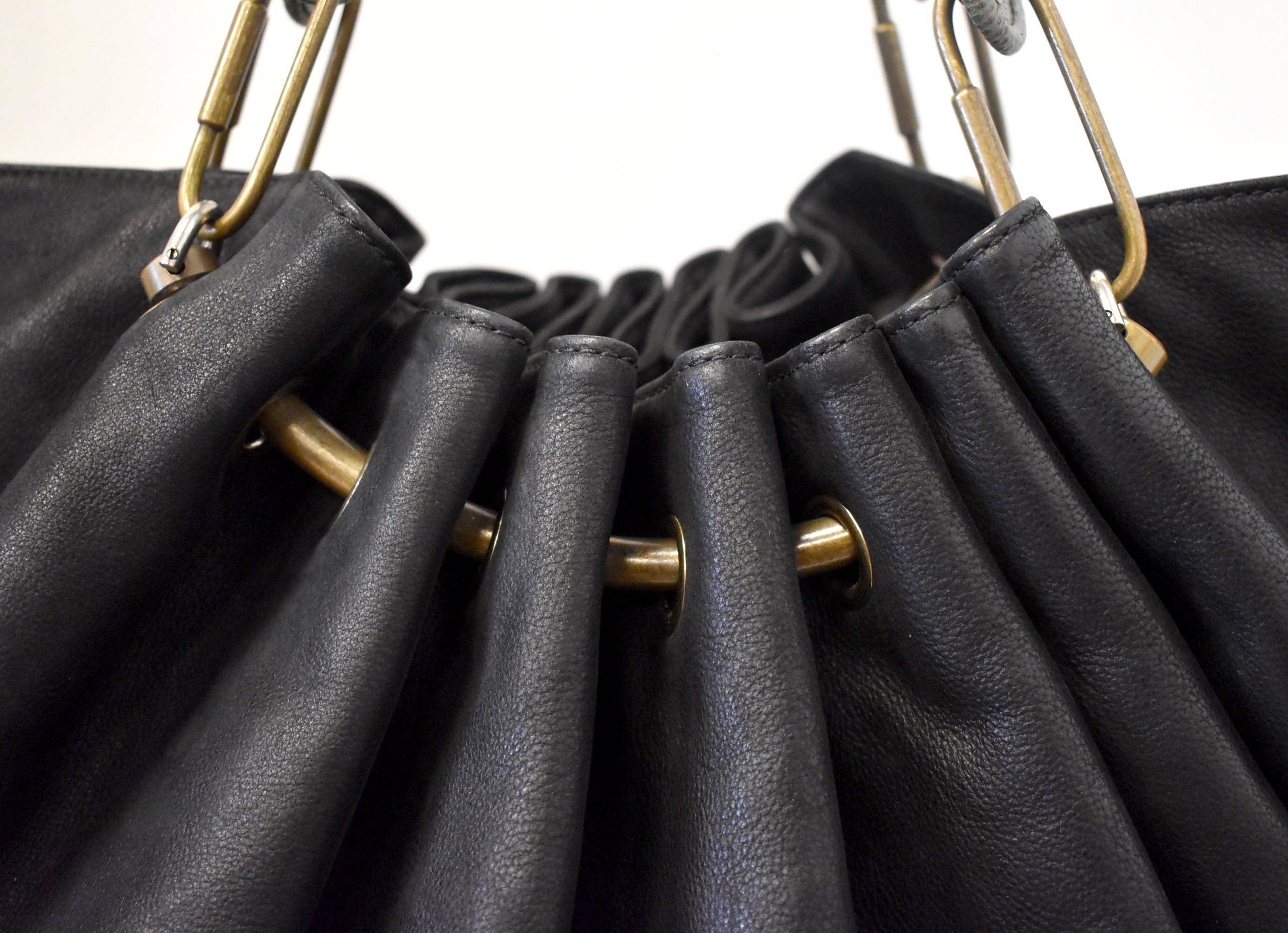Lanvin Black Leather Oversize Tote Handbag  In Good Condition In London, GB