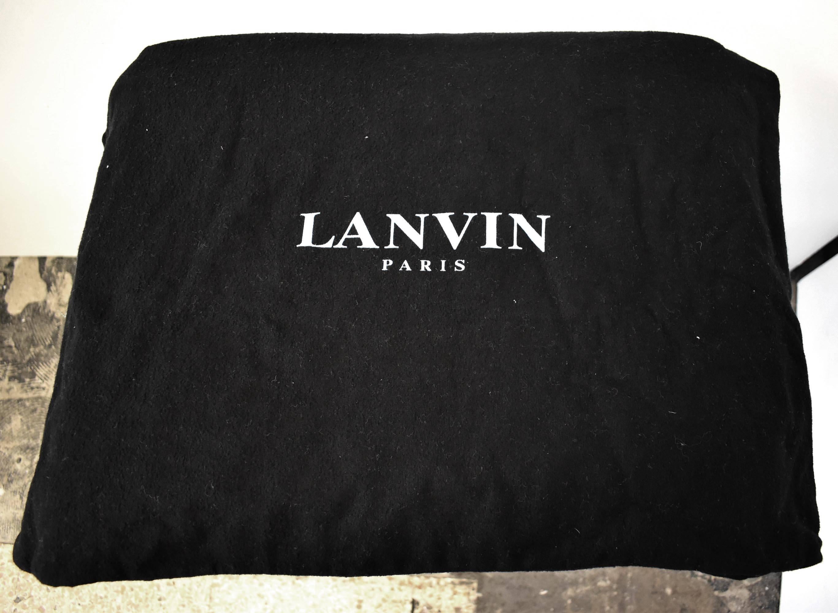 Lanvin Black Leather Oversize Tote Handbag  2