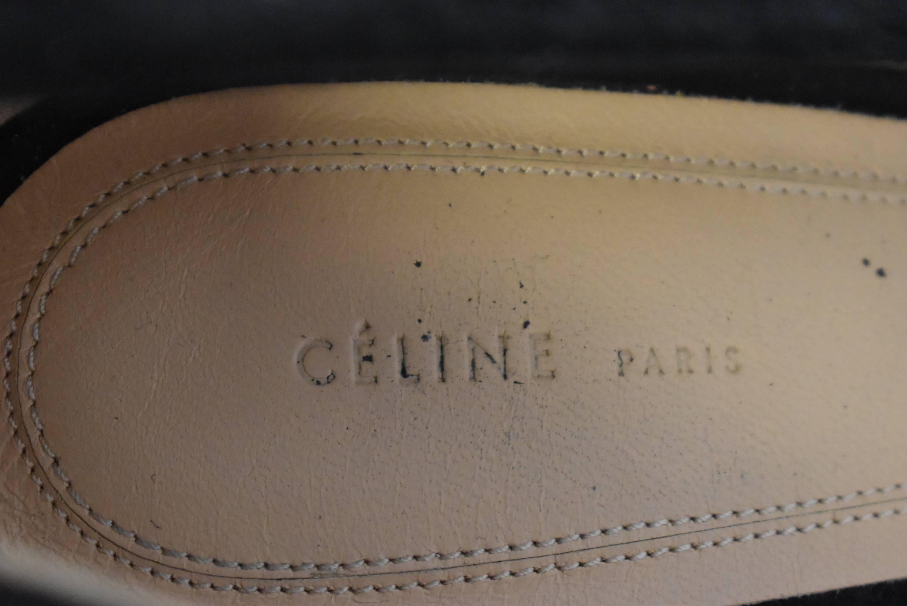 Celine S/S12 Black Suede and Red Leather Platform Ankle Strap Heels Size 38.5 3