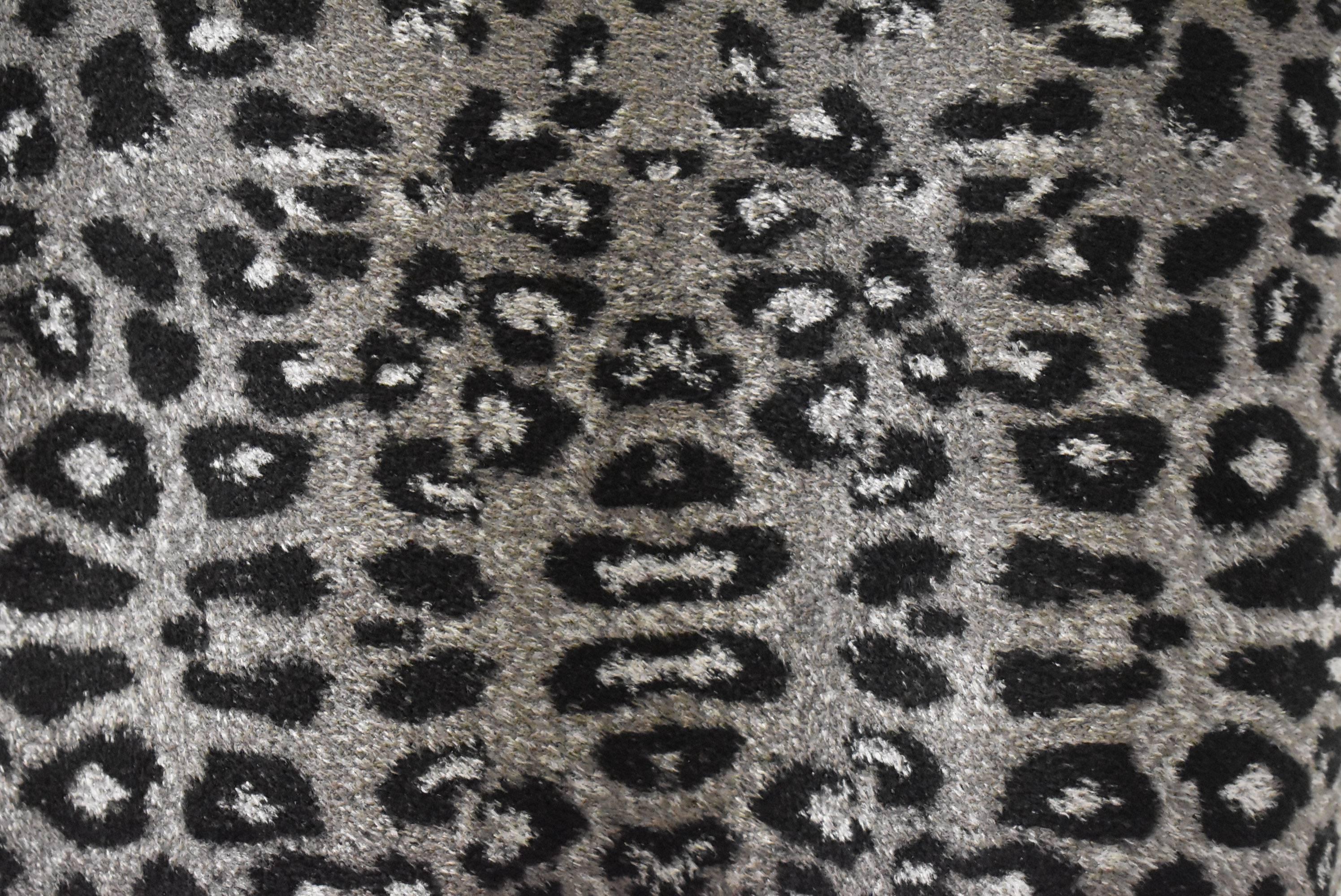 Azzedine Alaia Soft Grey Cashmere Mix Leopard Print Bodycon Dress 1