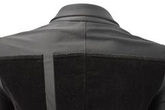 Comme des Garcons Black Lycra and Velvet Asymmetric Hem Jacket