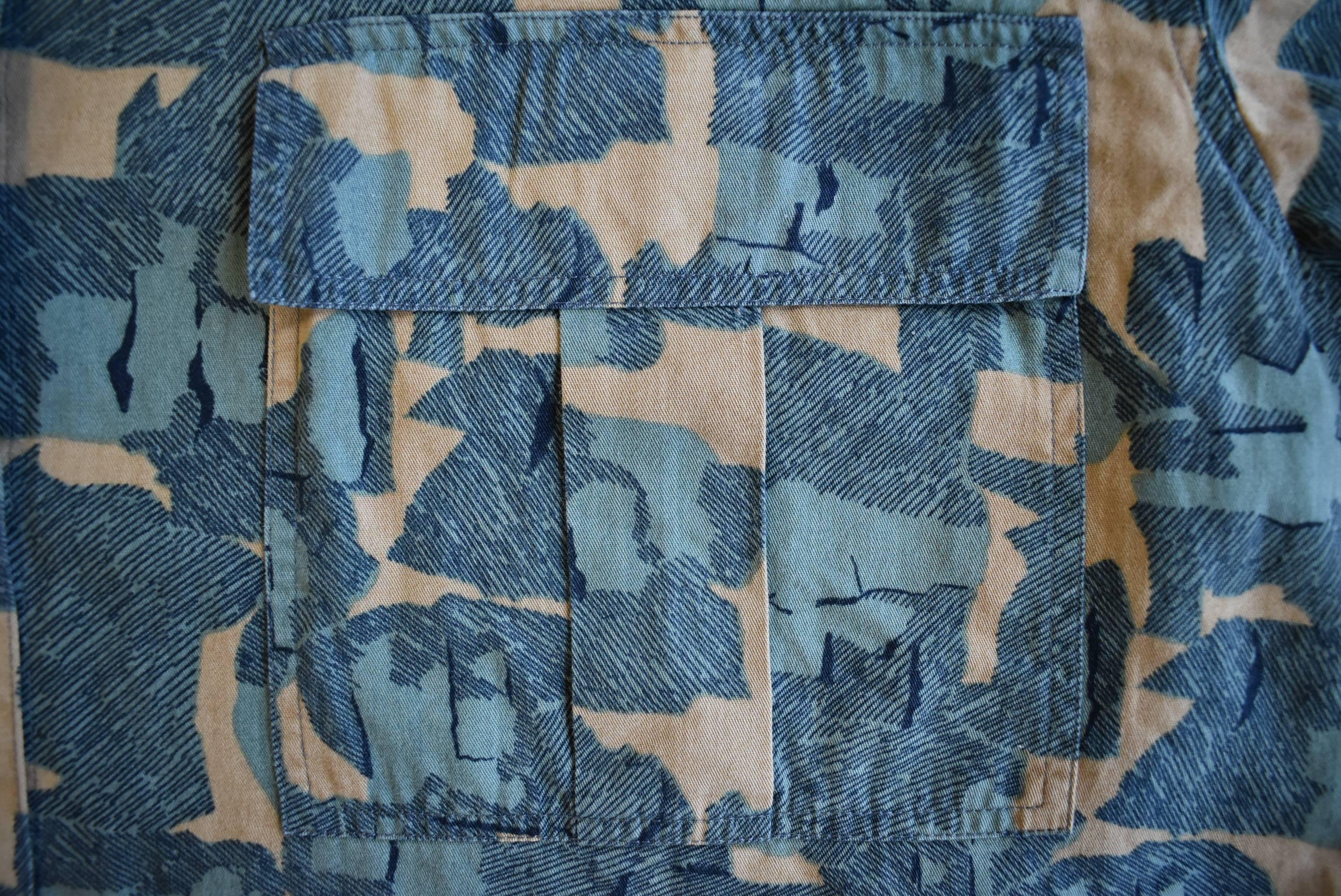 Azzedine Alaia Camouflage Oversize Shirt / Dress In Good Condition In London, GB