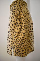 Givenchy Couture by Alexander Mcqueen 1990s faux leopard fur skirt