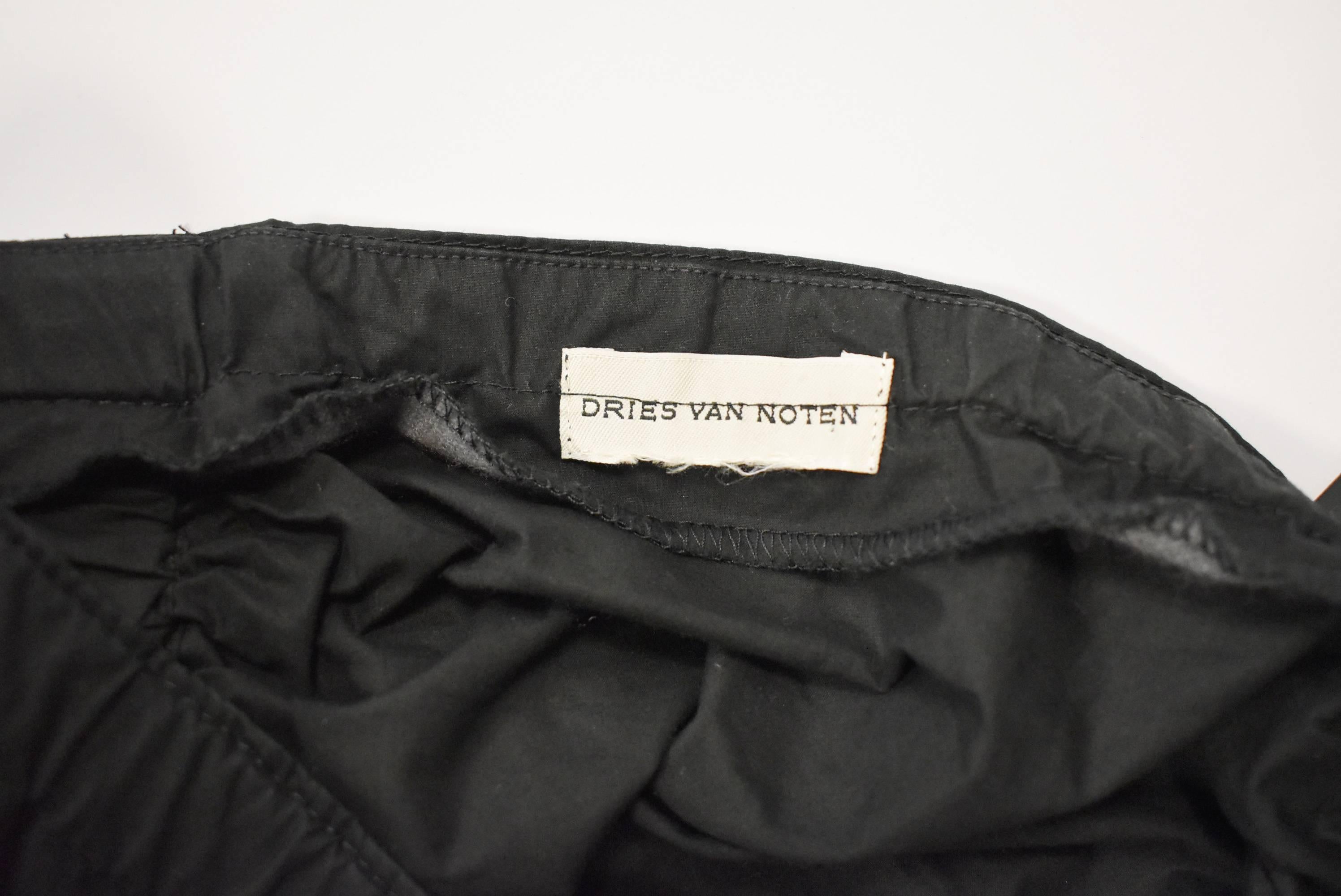 Dries Van Noten Long Black Ruched Skirt  2
