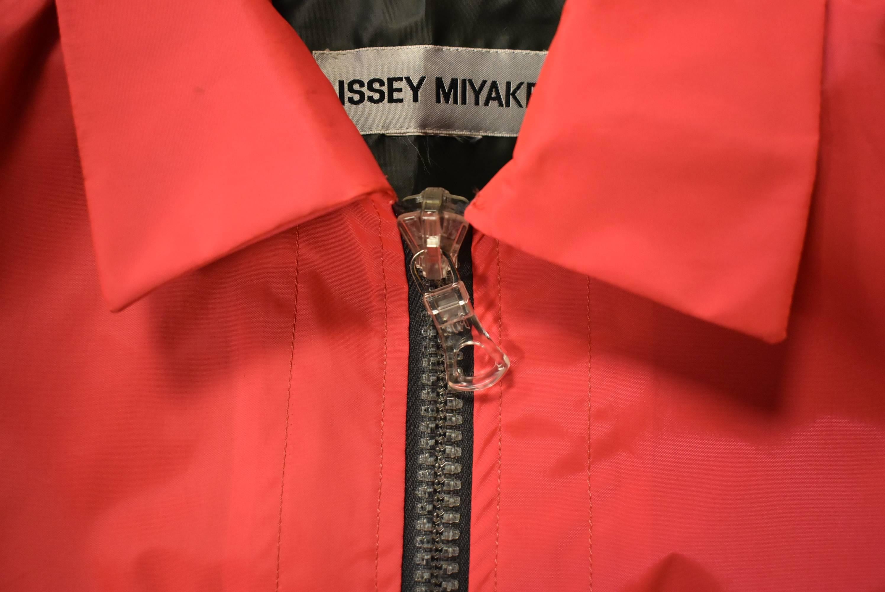 Issey Miyake Uni-sex Neon Red Jacket  1
