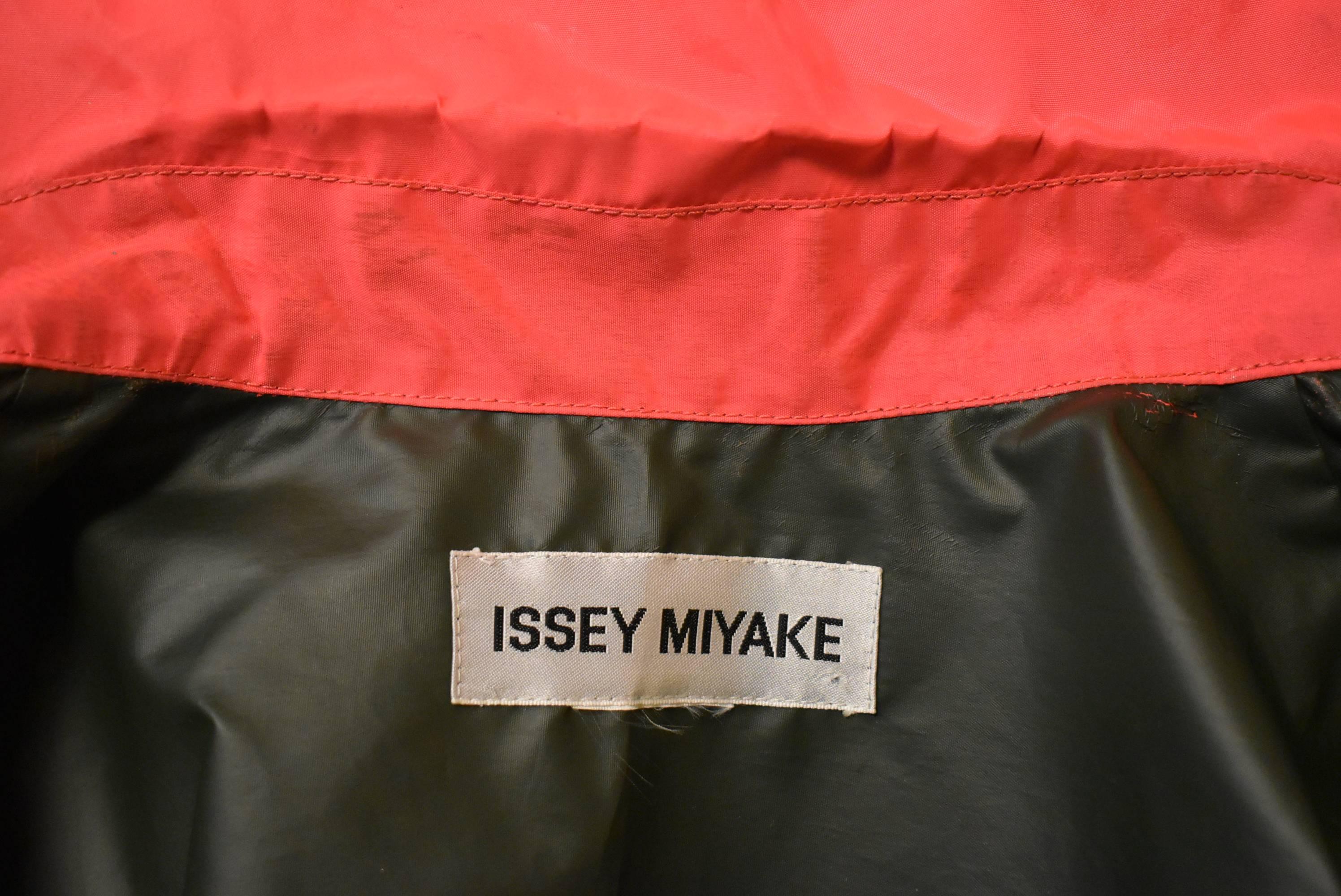 Issey Miyake Uni-sex Neon Red Jacket  3