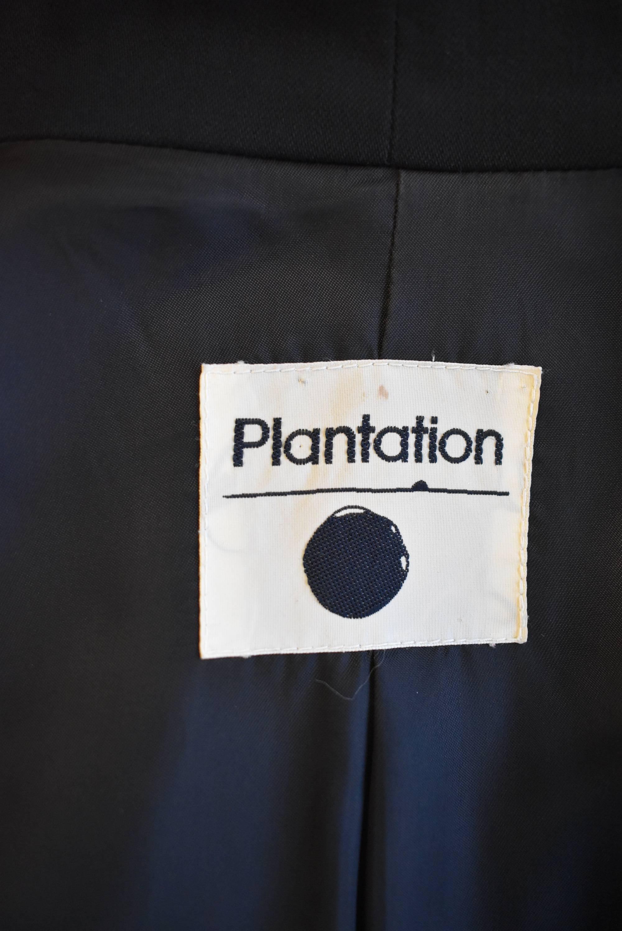 1980s Issey Miyake Plantation Black Open Jacket with Draped Collar  1