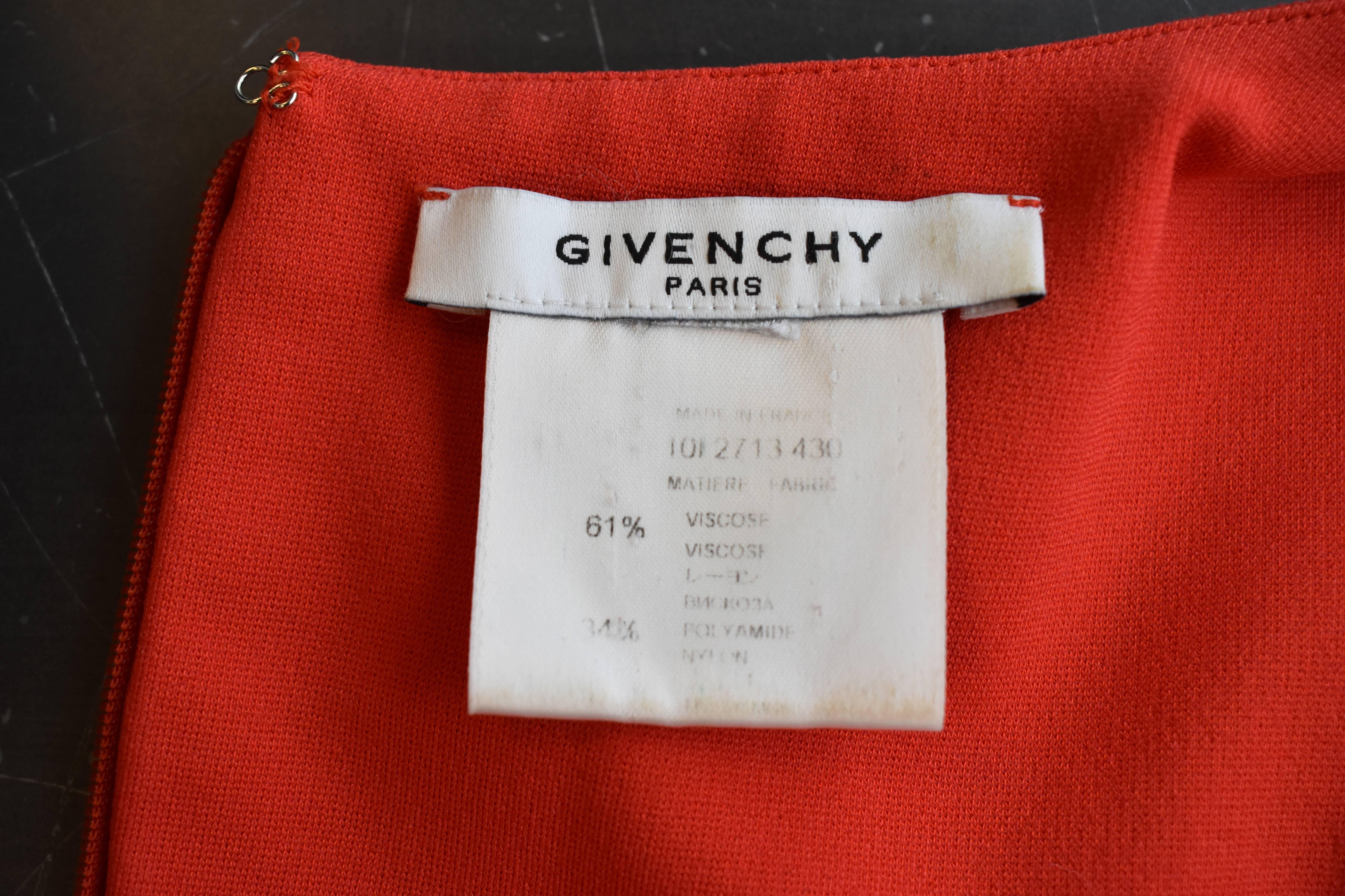 Givenchy Asymetric Red Fitted Dress  1