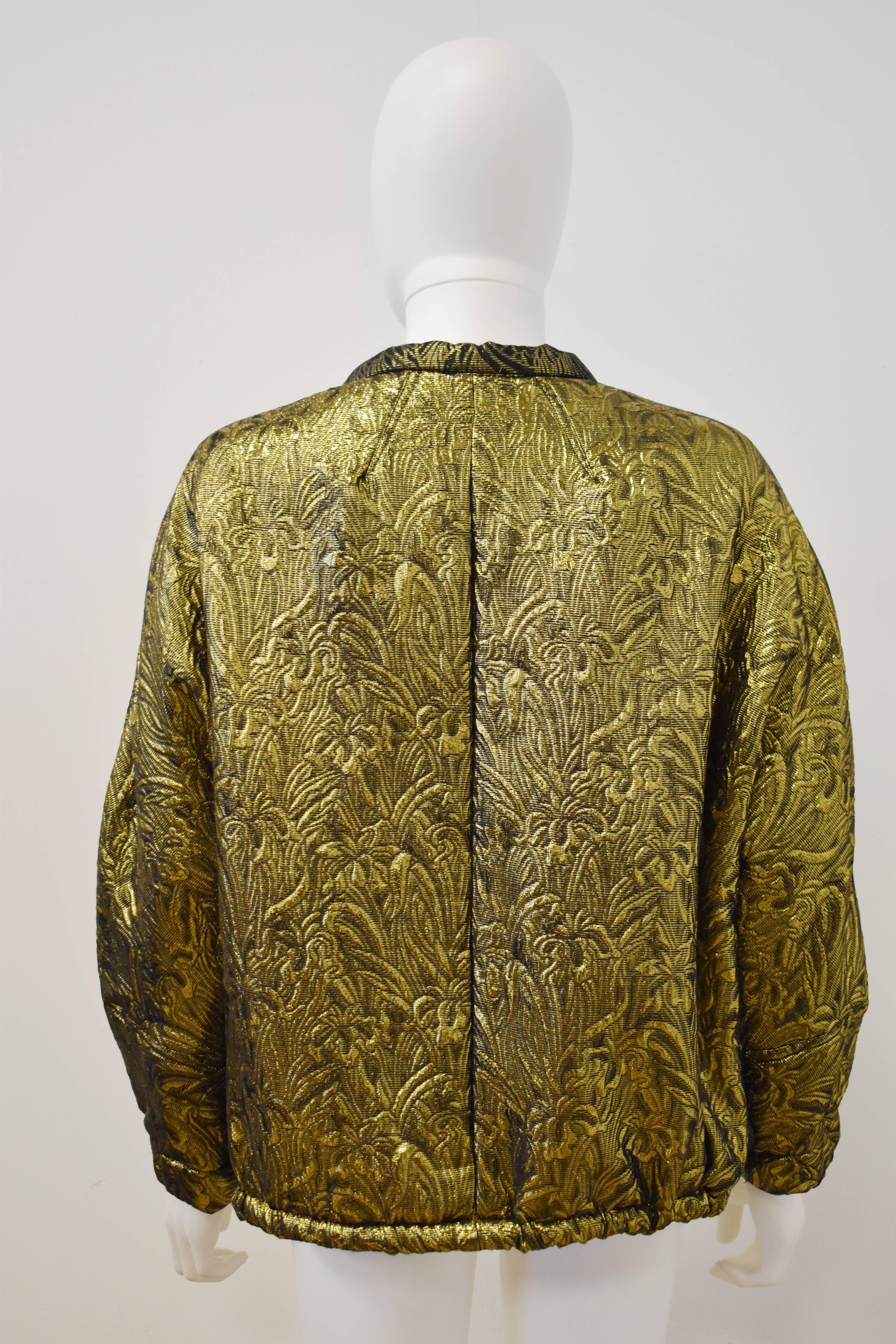 Isabel Marant Reversible Gold Brocade Bomber Jacket  In Excellent Condition In London, GB