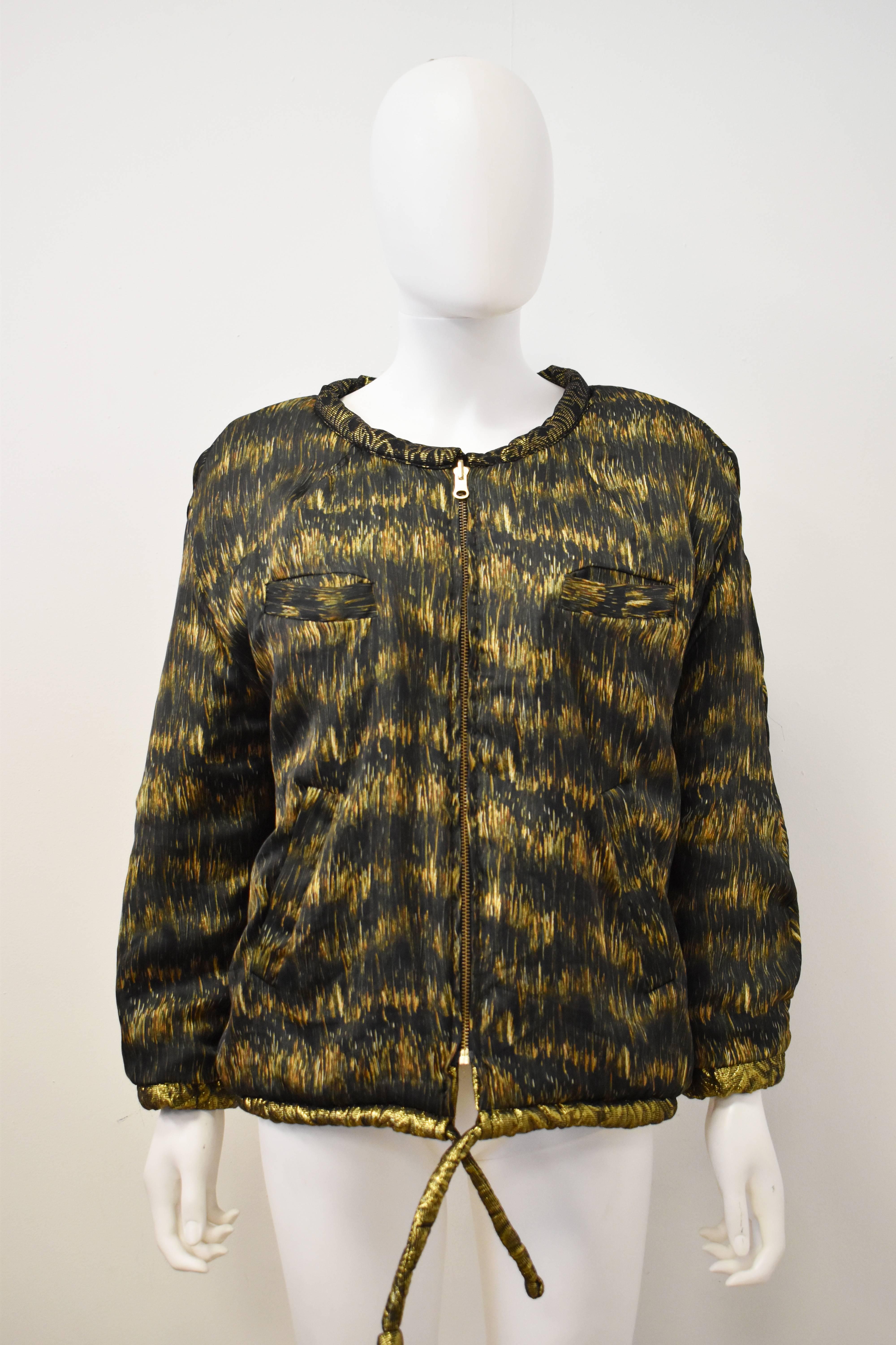 Women's Isabel Marant Reversible Gold Brocade Bomber Jacket 