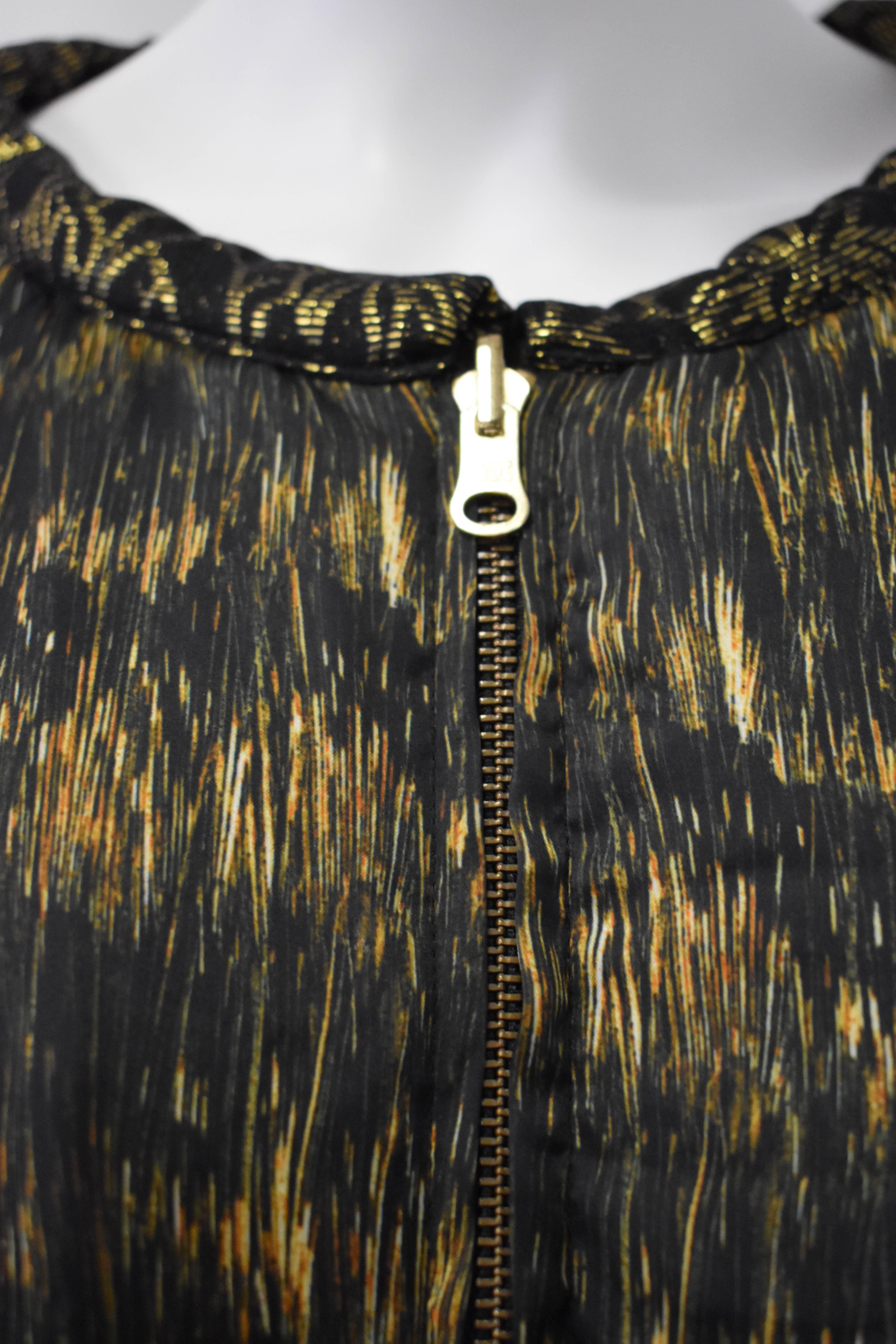 Isabel Marant Reversible Gold Brocade Bomber Jacket  2