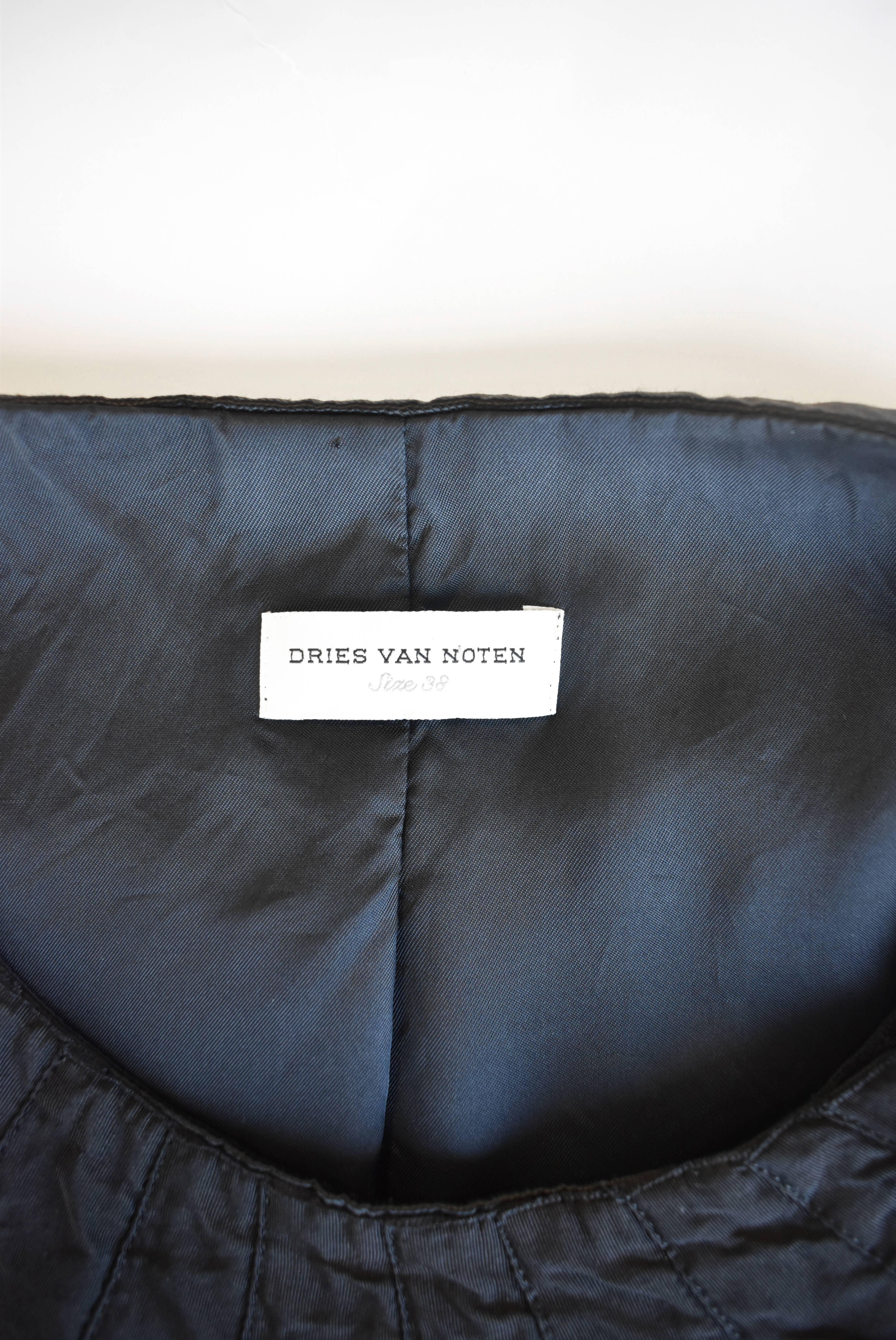 Dries van Noten black button down dress For Sale 3