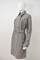 Jil Sander Raf Simons Grey Denim Trench Coat