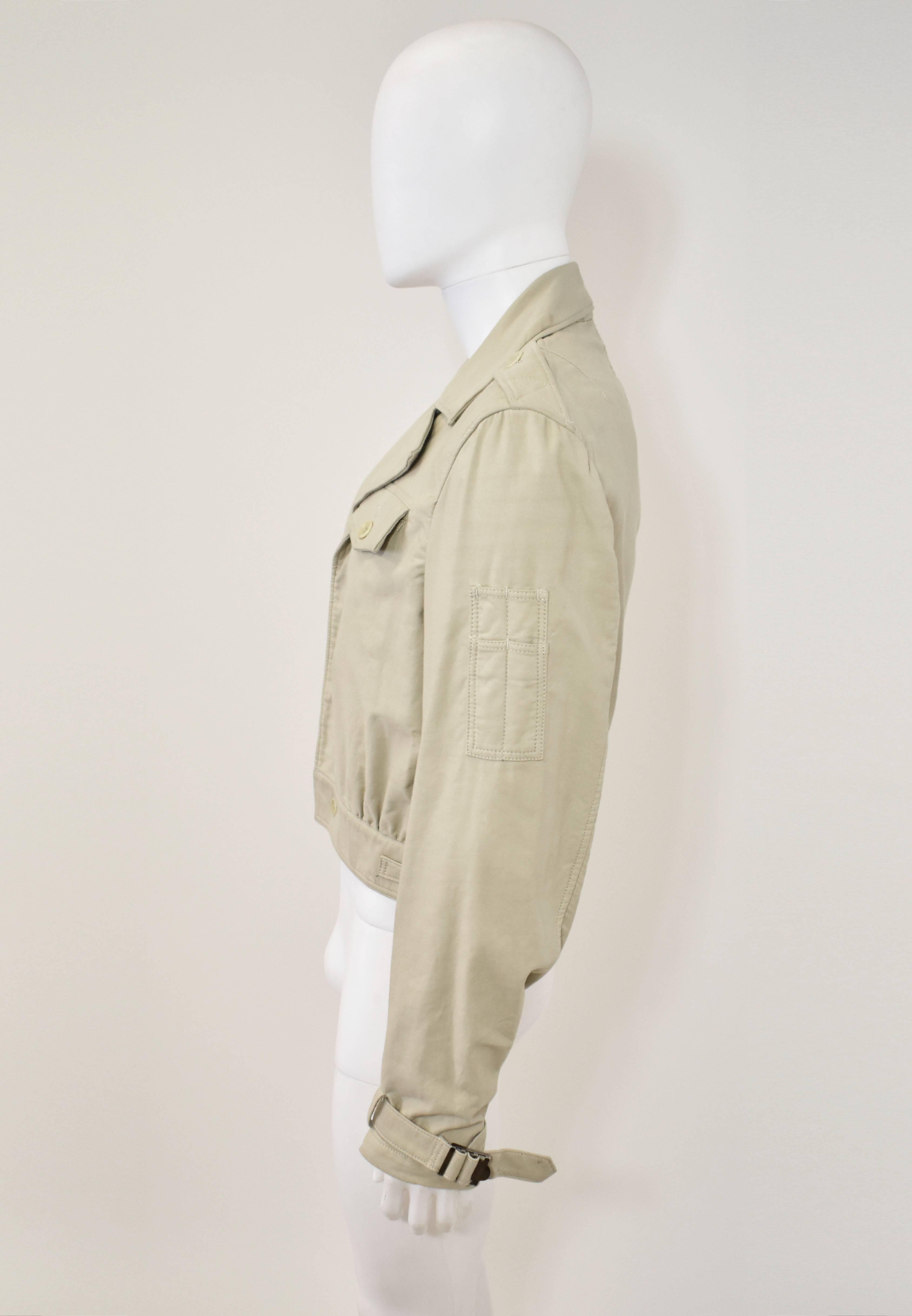 Yohji Yamamoto Y’s Beige Cropped Safari Style Jacket 1980’s  In Excellent Condition In London, GB