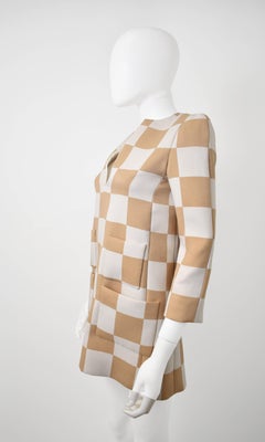 Louis Vuitton by Marc Jacobs Camel and Beige Check Mini Dress S/S 2013