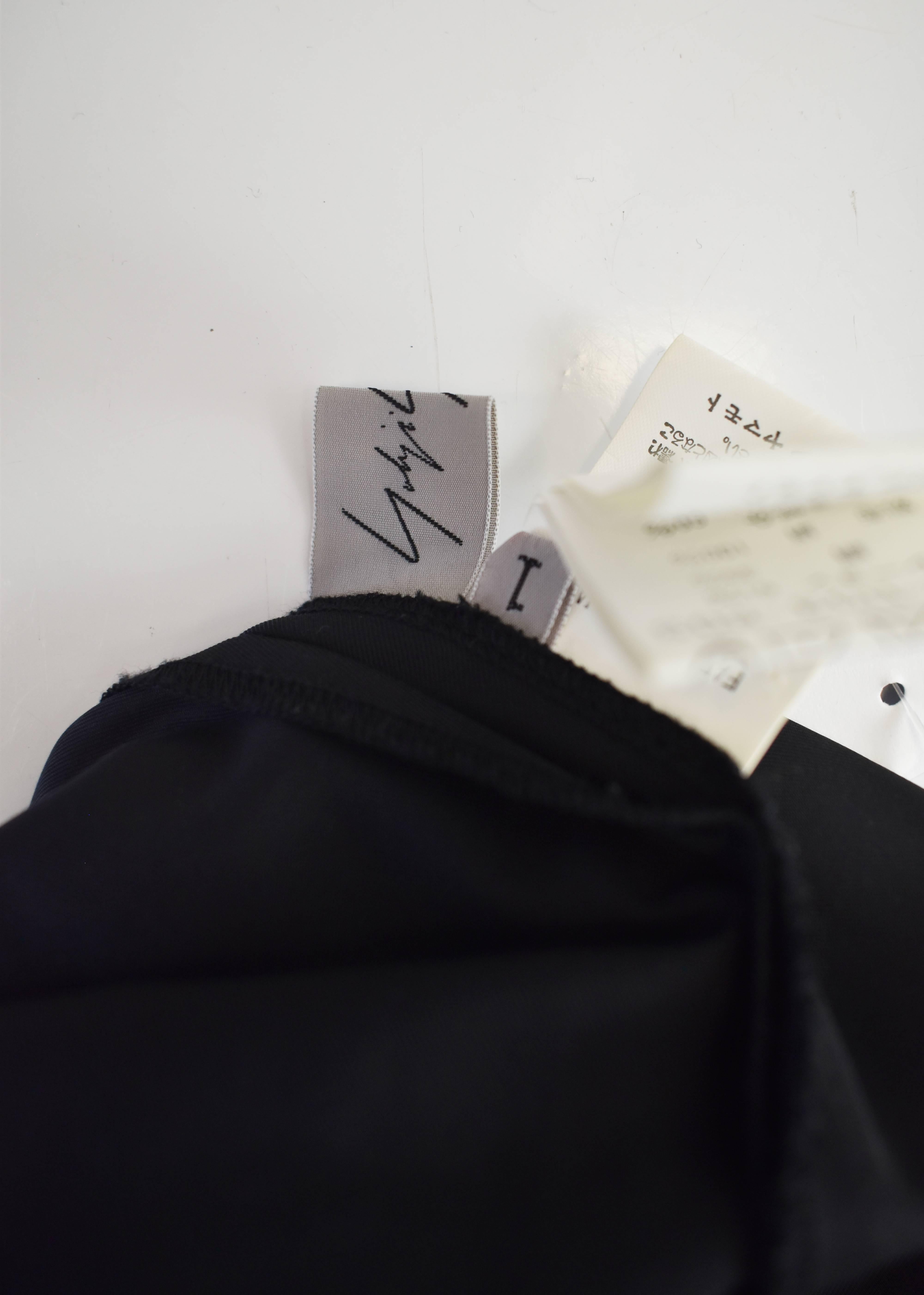 Yohji Yamamoto Black Lace-Back Dress with Waist Belt  For Sale 3