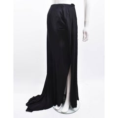 Vivienne Westwood ‘Acorn’ Black Asymmetric Skirt with Side Knot and Slit Details