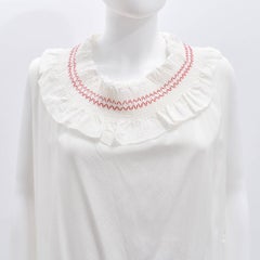 Comme des Garcons Tricot White Dress with Shirred Neckline 2002