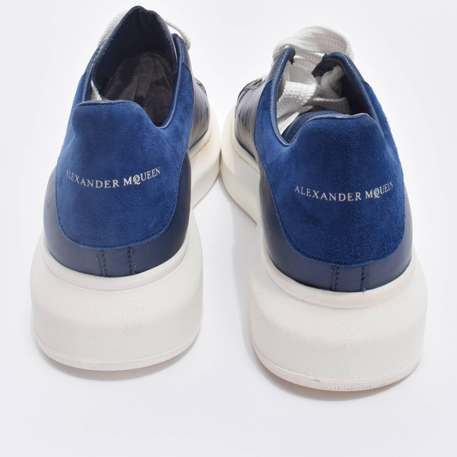 Women's Alexander McQueen Navy Blue Chunky Sole Sneakers UNUSED