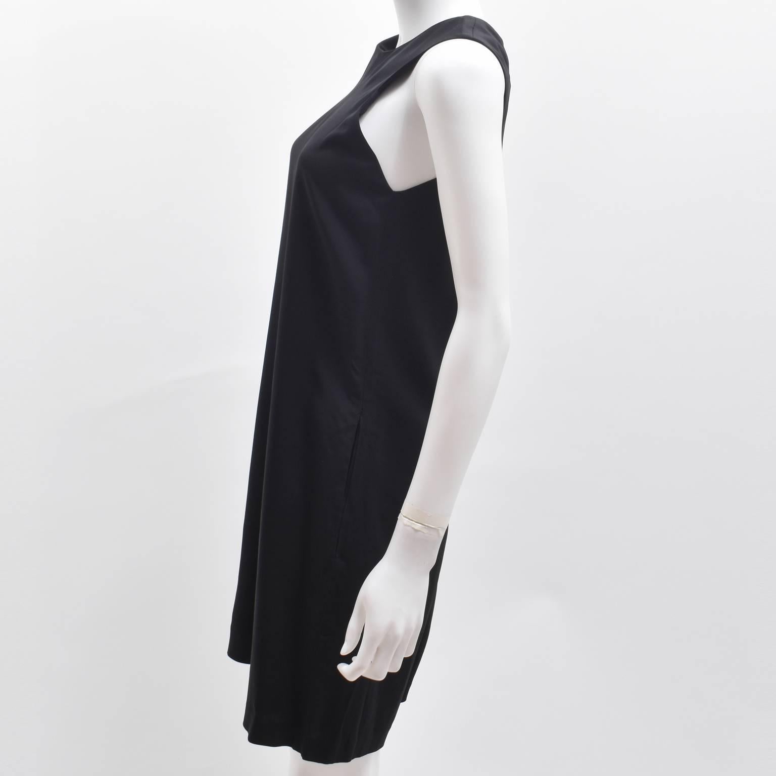 The Row Black Minimal Sleeveless Playsuit In Excellent Condition For Sale In London, GB