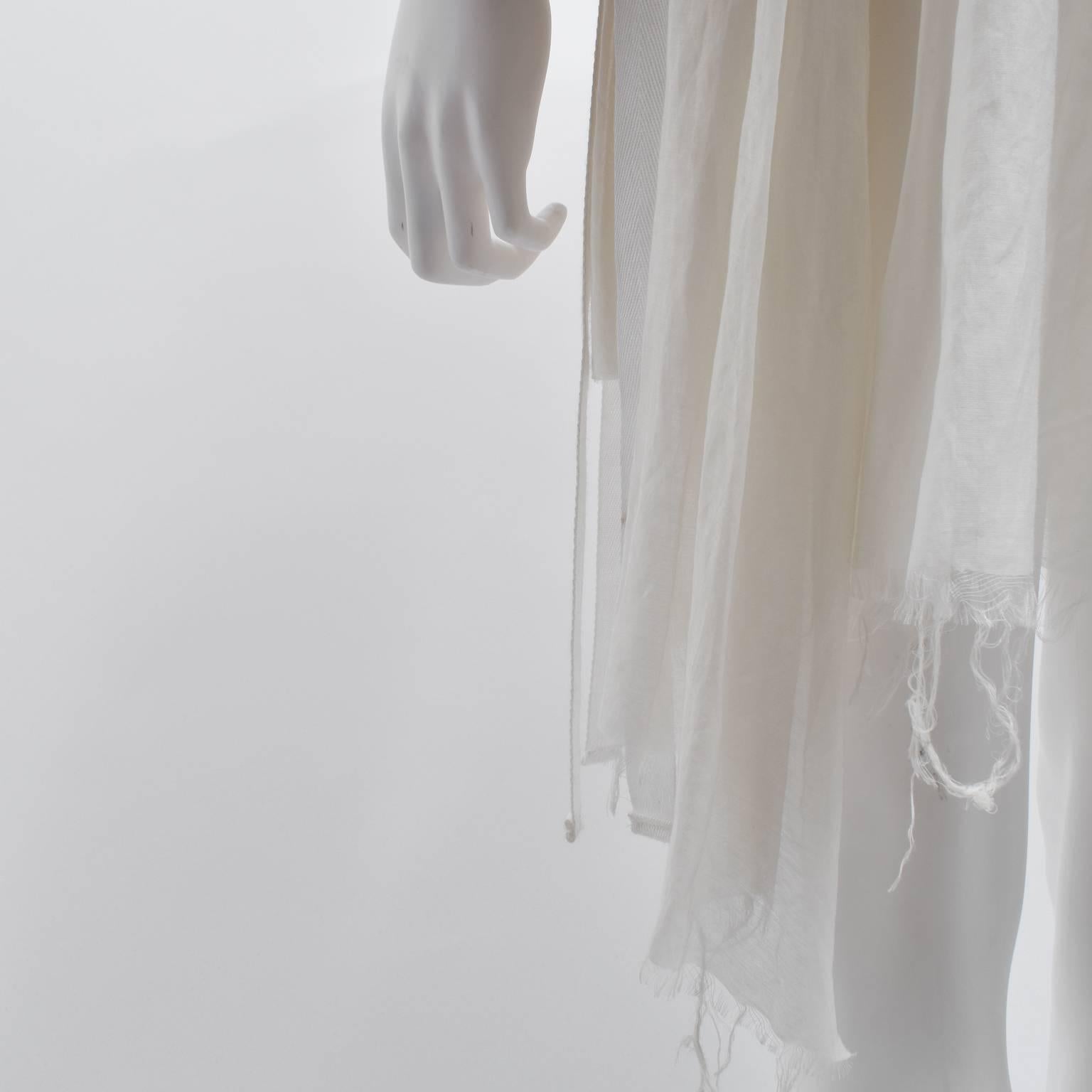 Meadham Kirchoff Cream Silk Parachute Runway Dress S/S 10 For Sale 1
