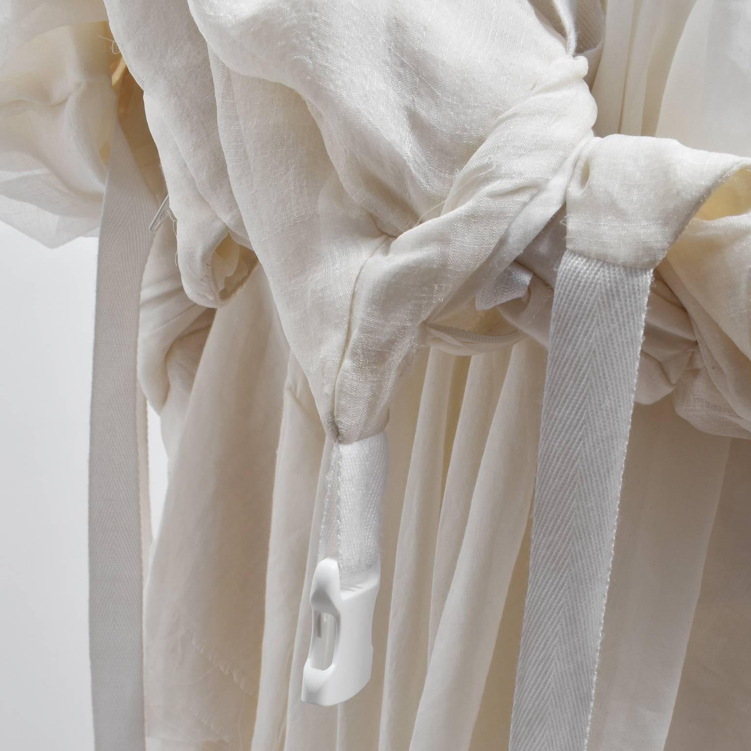 Meadham Kirchoff Cream Silk Parachute Runway Dress S/S 10 For Sale 3