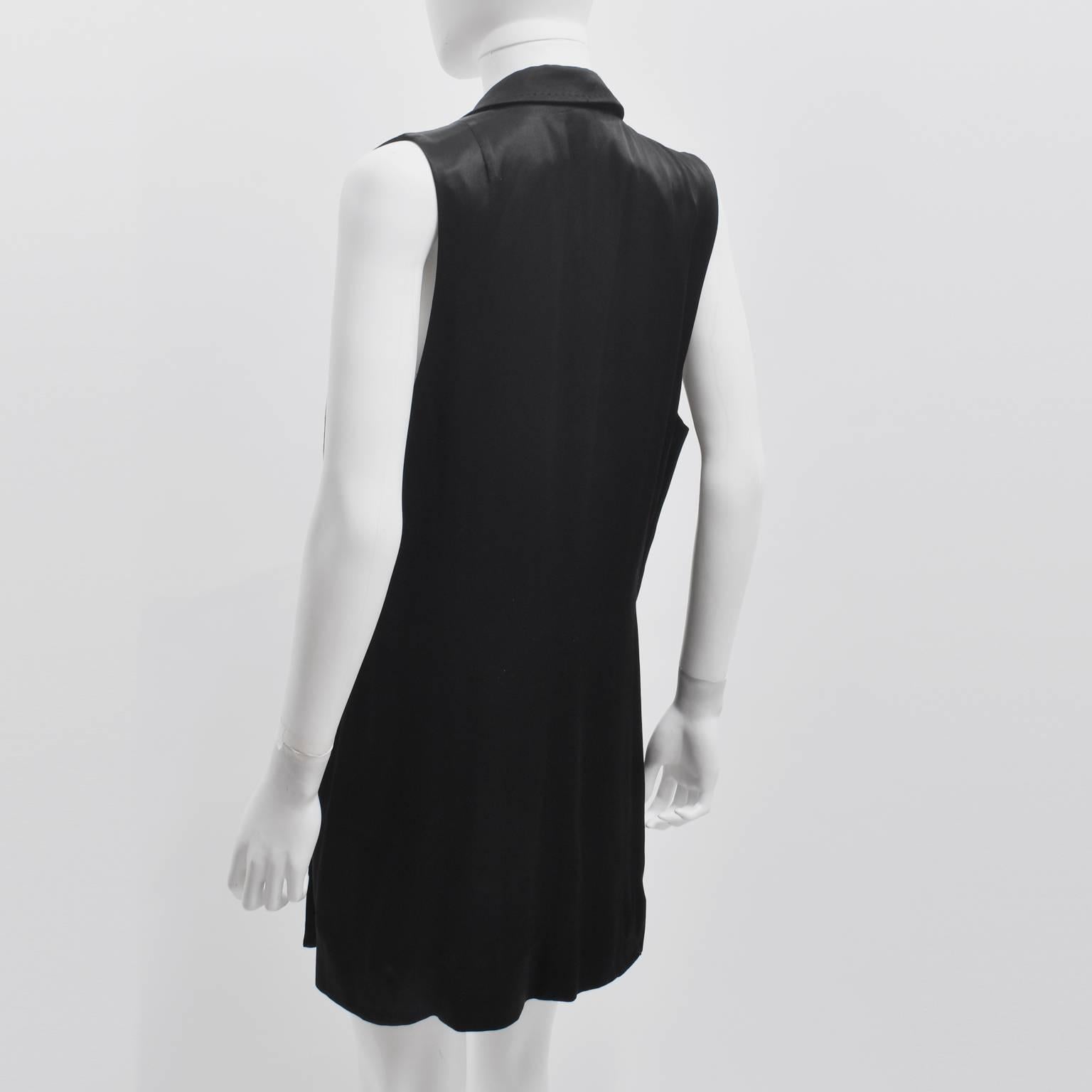 Ann Demeulemeester Sleeveless Tuxedo Jacket with Detachable Tassel Scarf  In Excellent Condition In London, GB