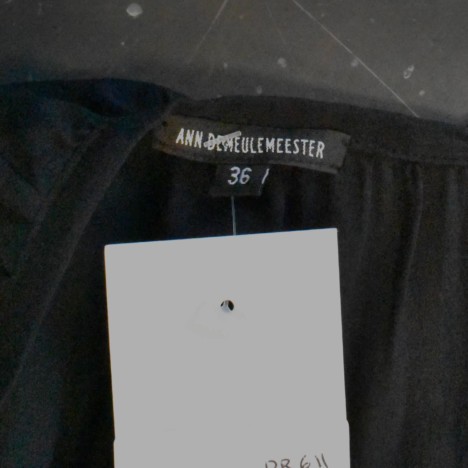 Ann Demeulemeester Black Silk Sheer Multifunction Top/Dress 4