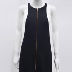 Celine Black Zip Front Sleeveless Jumpsuit