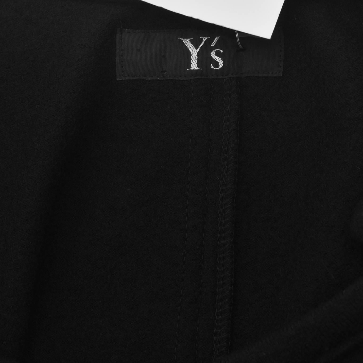 Y’s Yohji Yamamoto Black Long Dress with Multiple Pocket Details 1990’s 3