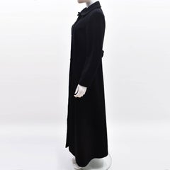 Harrods of London Black Long Vintage Coat 1970’s