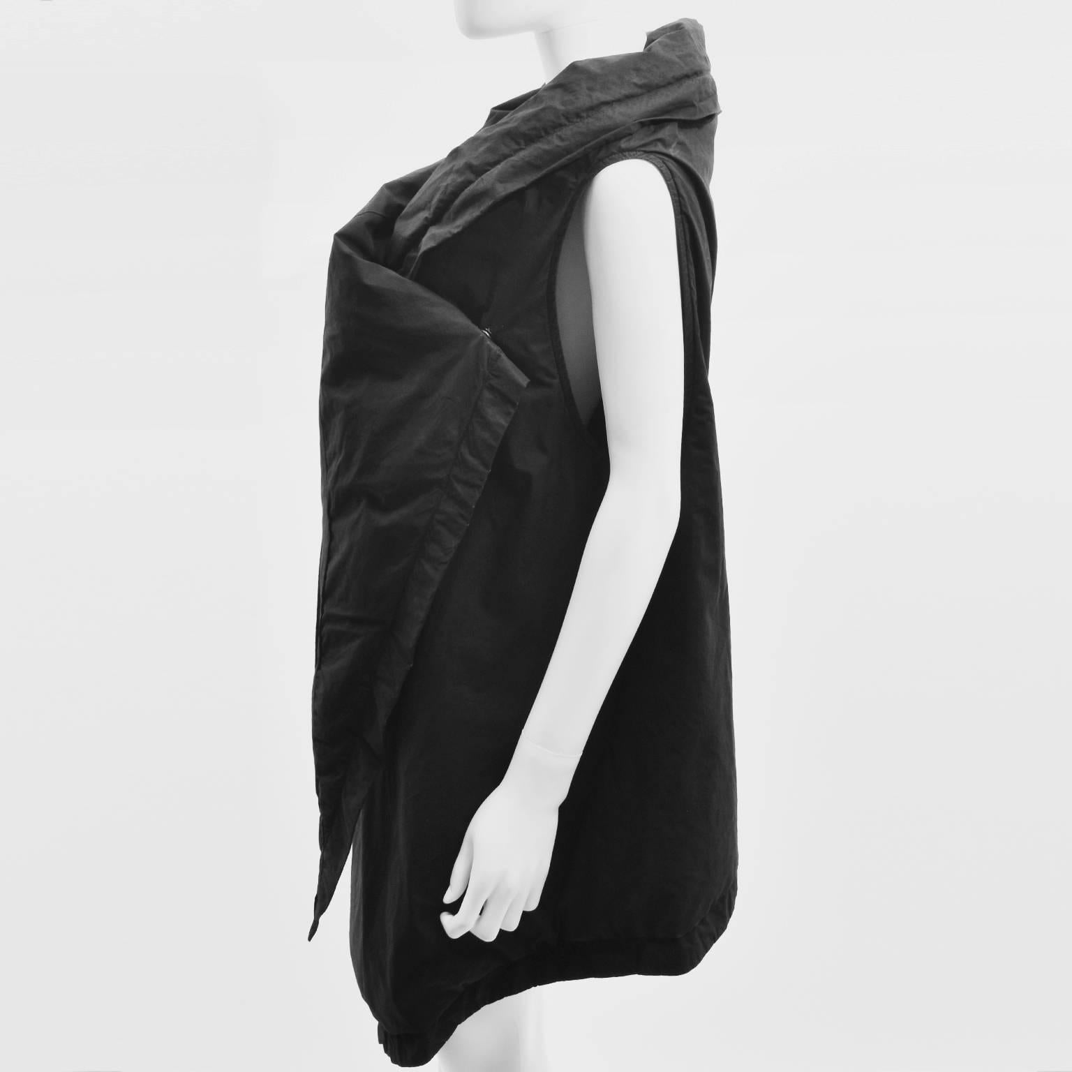 Women's Rick Owens Black Goose Down Padded Geometric Gilet 