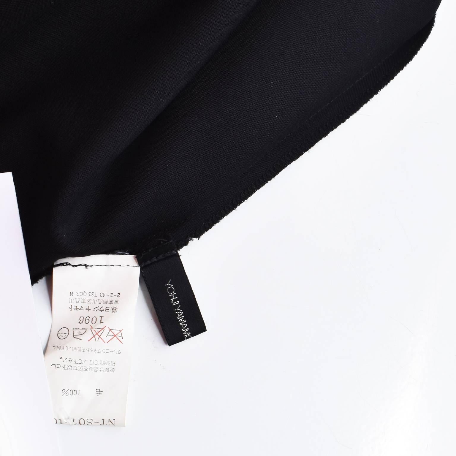 Women's Yohji Yamamoto Noir Black Wool Panel Skirt  For Sale