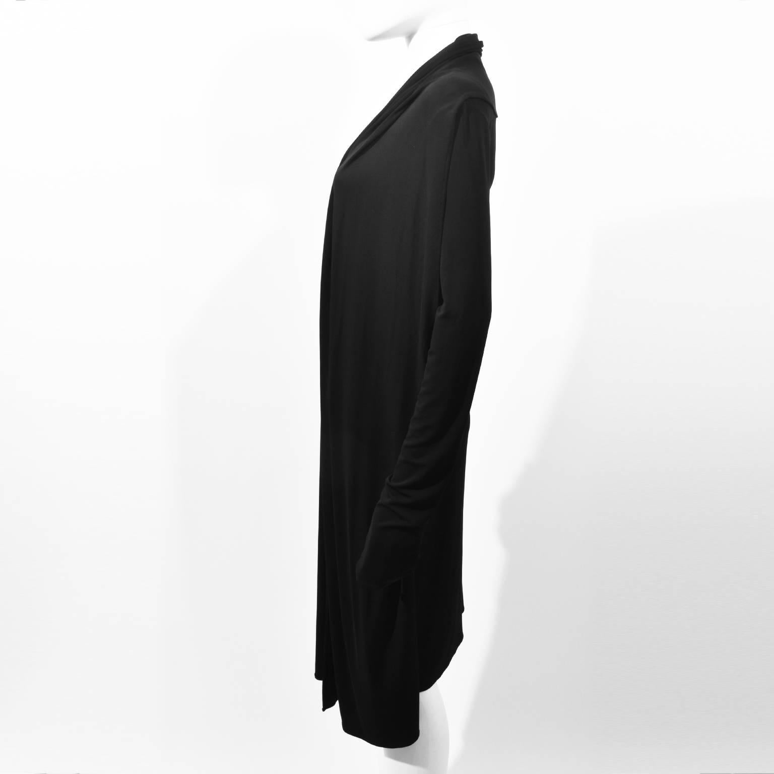 Maison Martin Margiela Black Viscose Dress with Attached Waistcoat  In Excellent Condition For Sale In London, GB