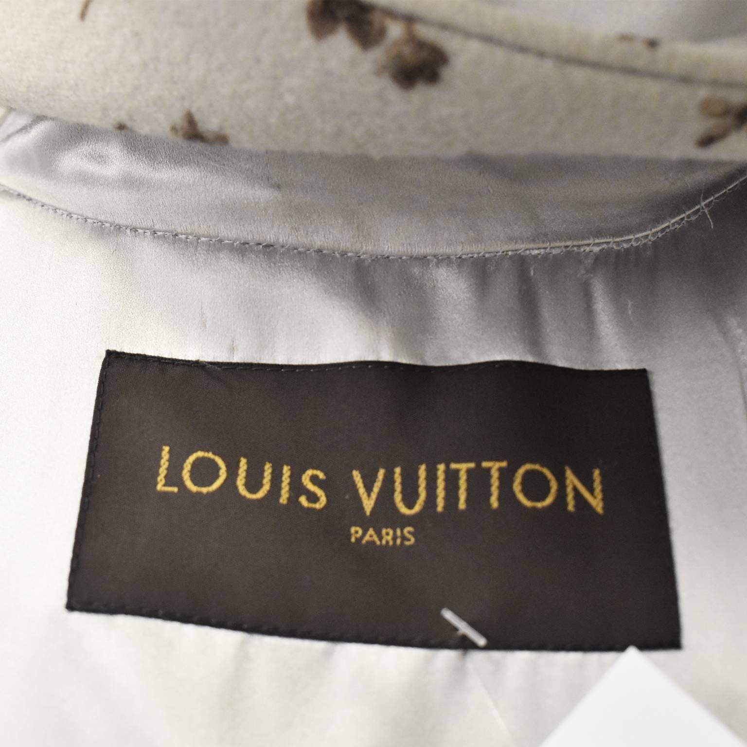 Louis Vuitton Pale Blue Floral Coat 2013 For Sale 4
