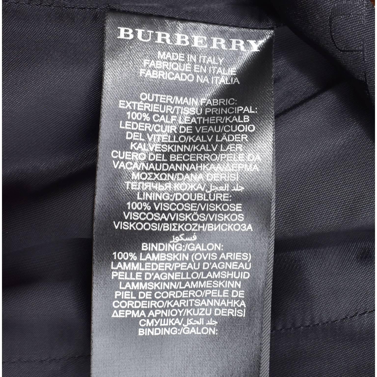 Burberry Prorsum Brown Calf Leather Coat  For Sale 4