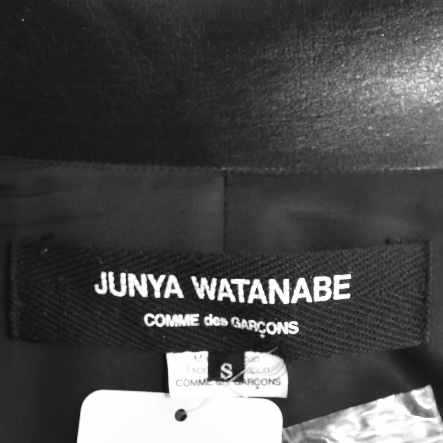 Junya Watanabe Black Faux-Fur Cape Jacket For Sale 2