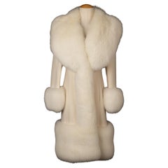 Manteau en cachemire et fourrure Azzaro