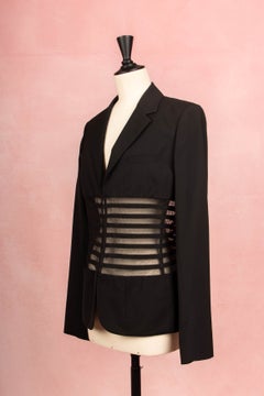 Jean Paul Gaultier Black Blended Wool Jacket