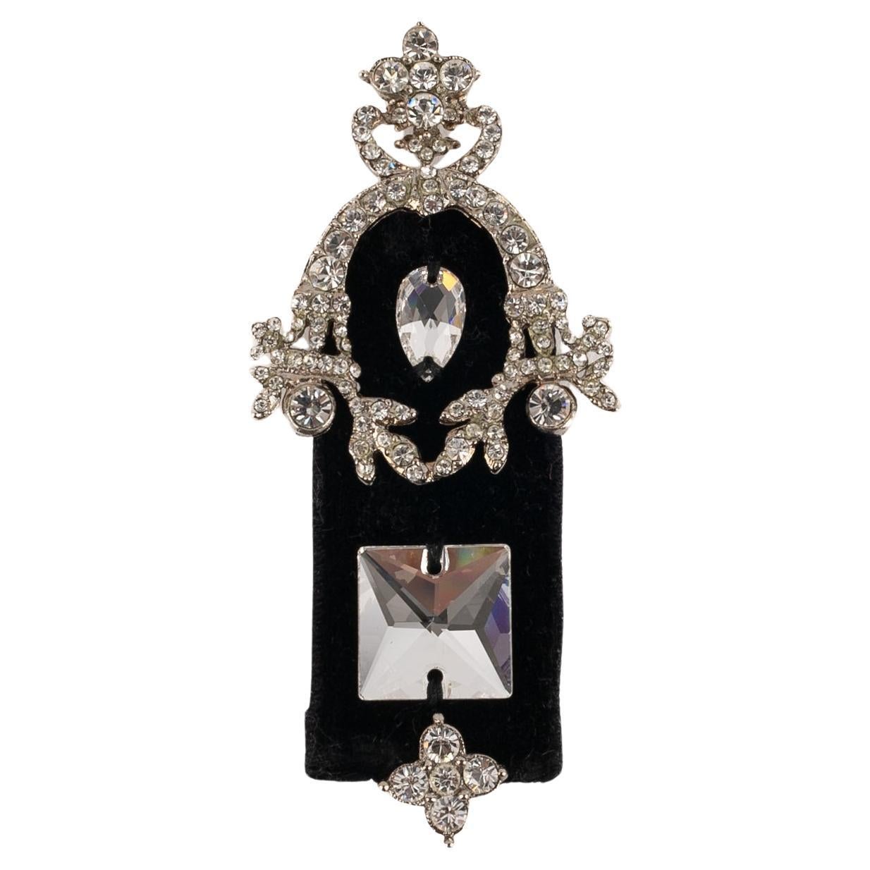 Christian Dior Silberne Metallbrosche, 2000