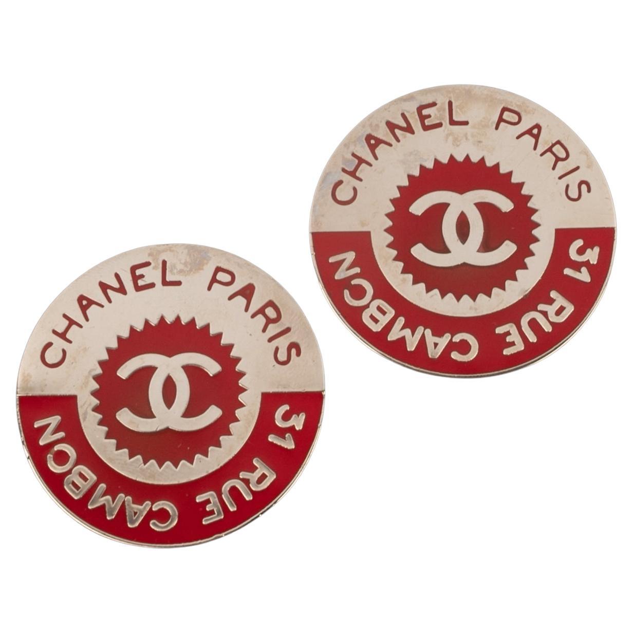 Chanel Earrings Silvery Metal