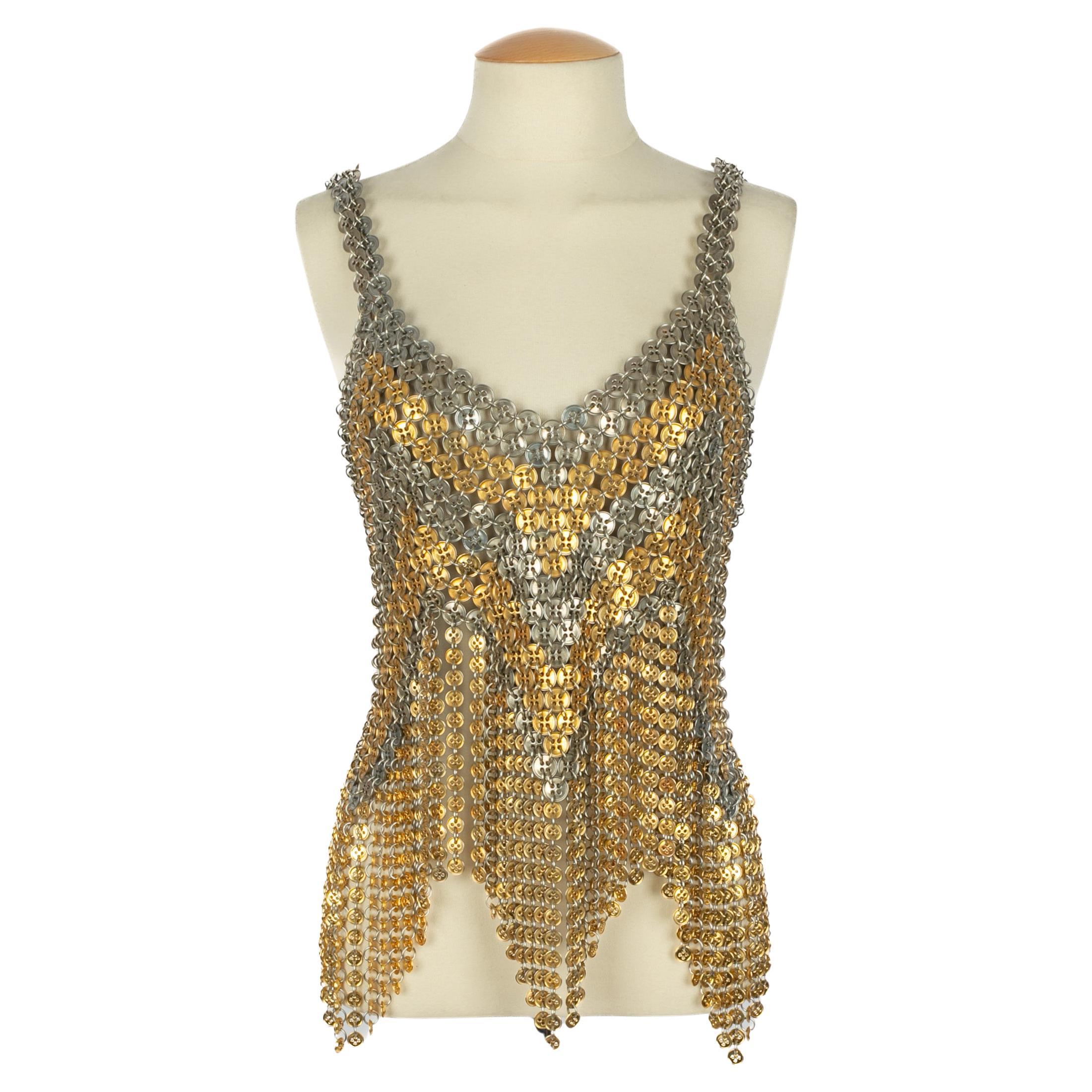 Paco Rabanne Top "Botón" Alta Costura Verano 1970