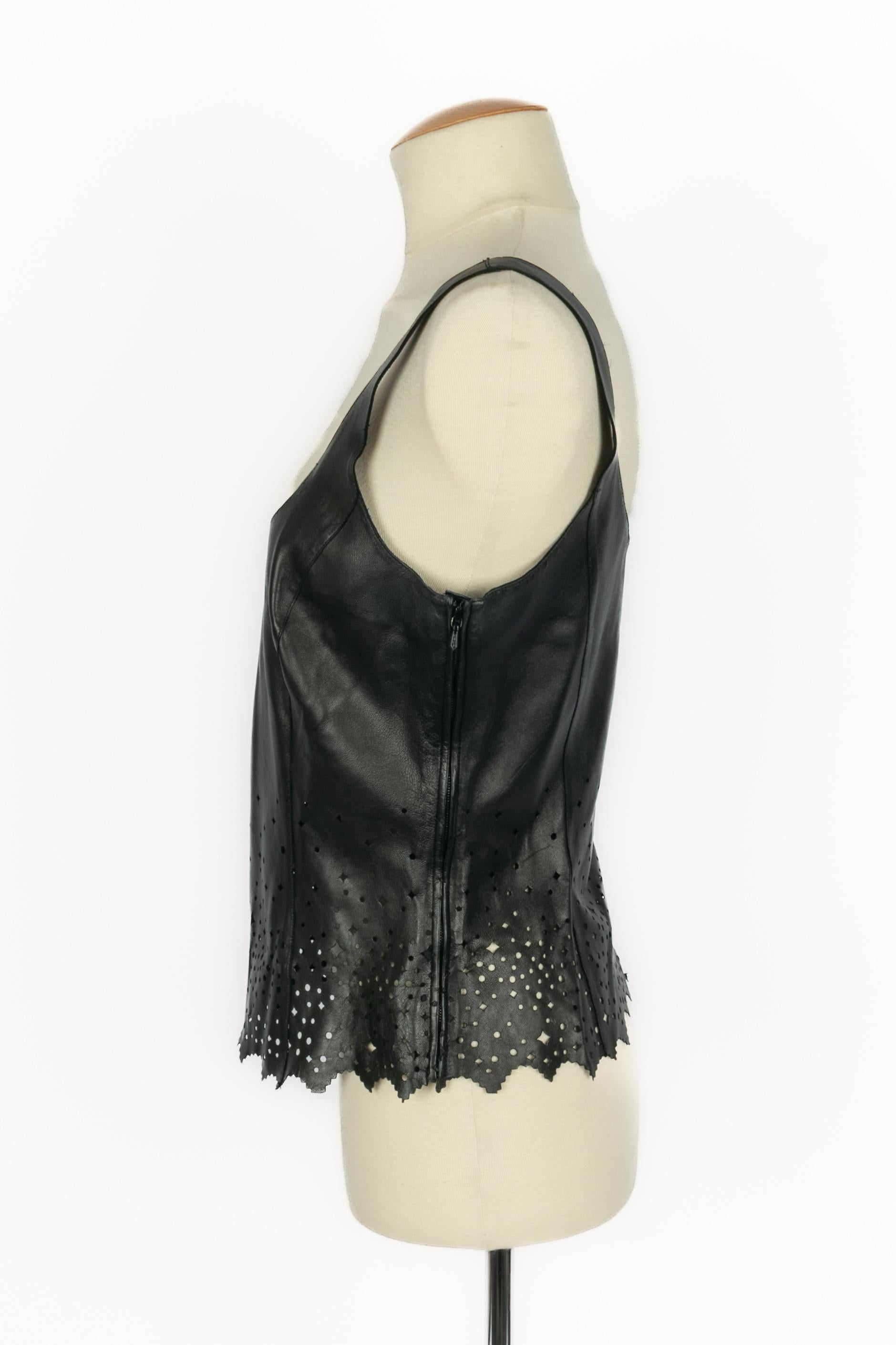 Donna Top in pelle Thierry Mugler in vendita