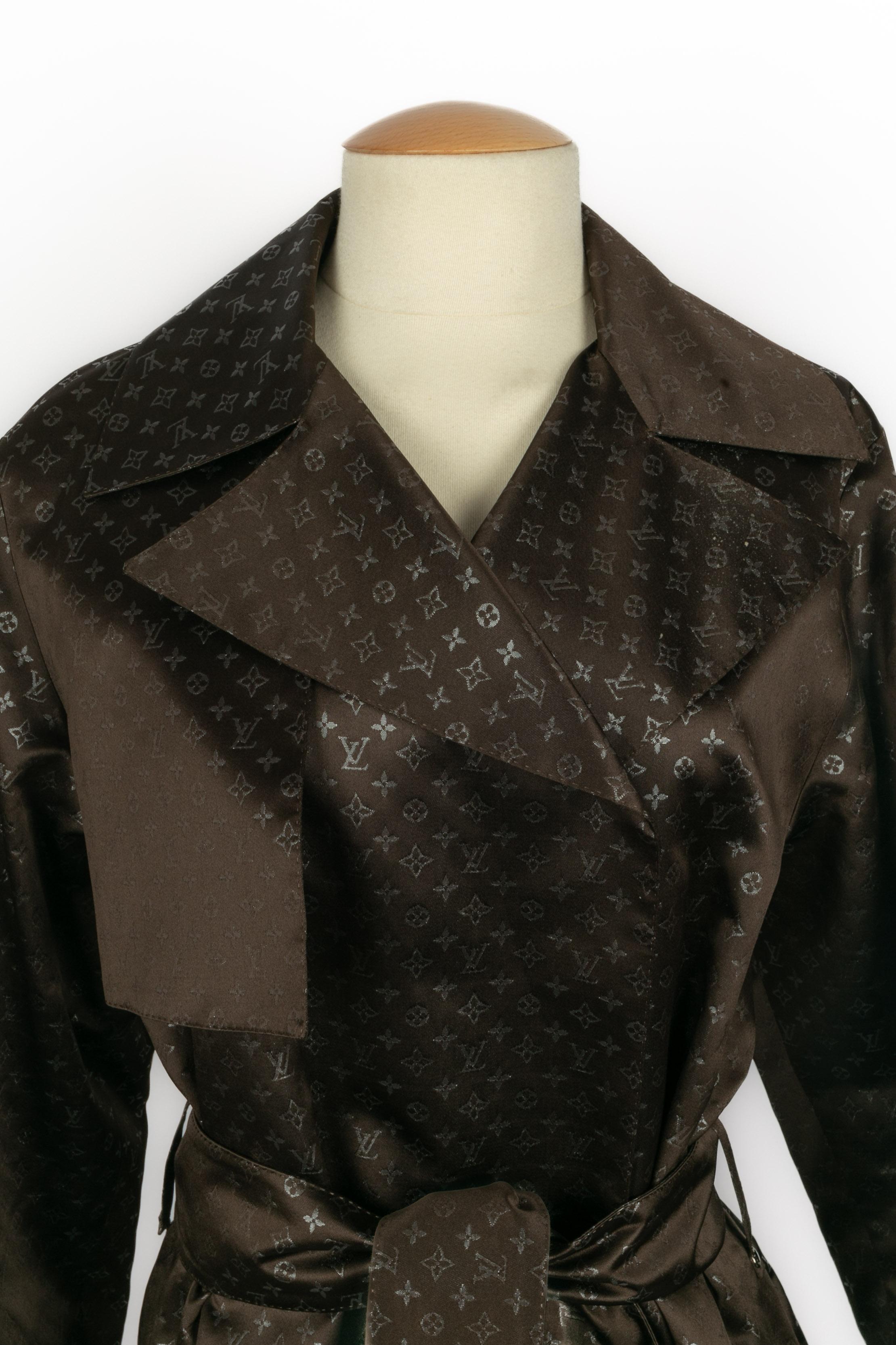 Nero Trench Monogram Louis Vuitton in vendita