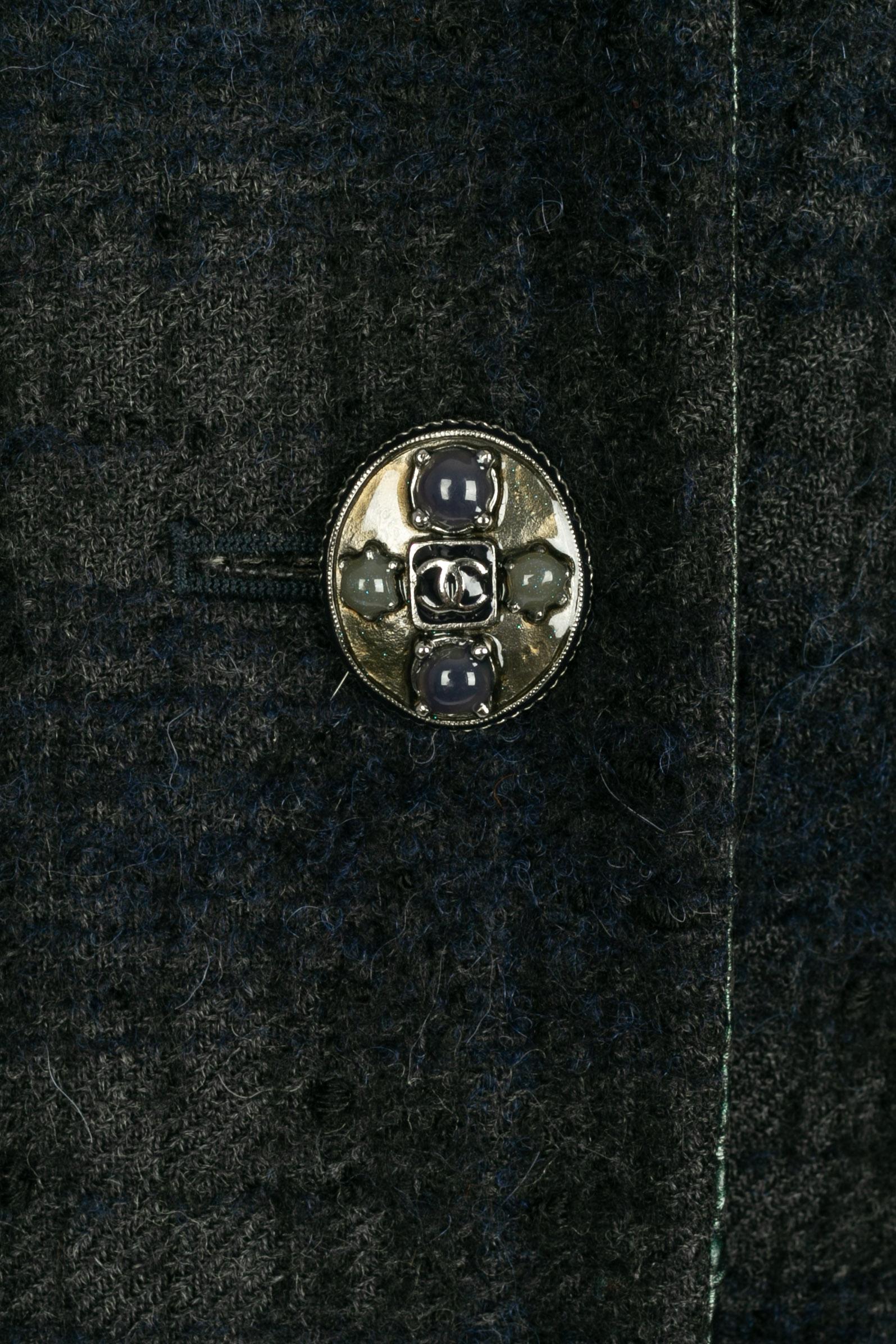 Nero Giacca Chanel in tweed in vendita