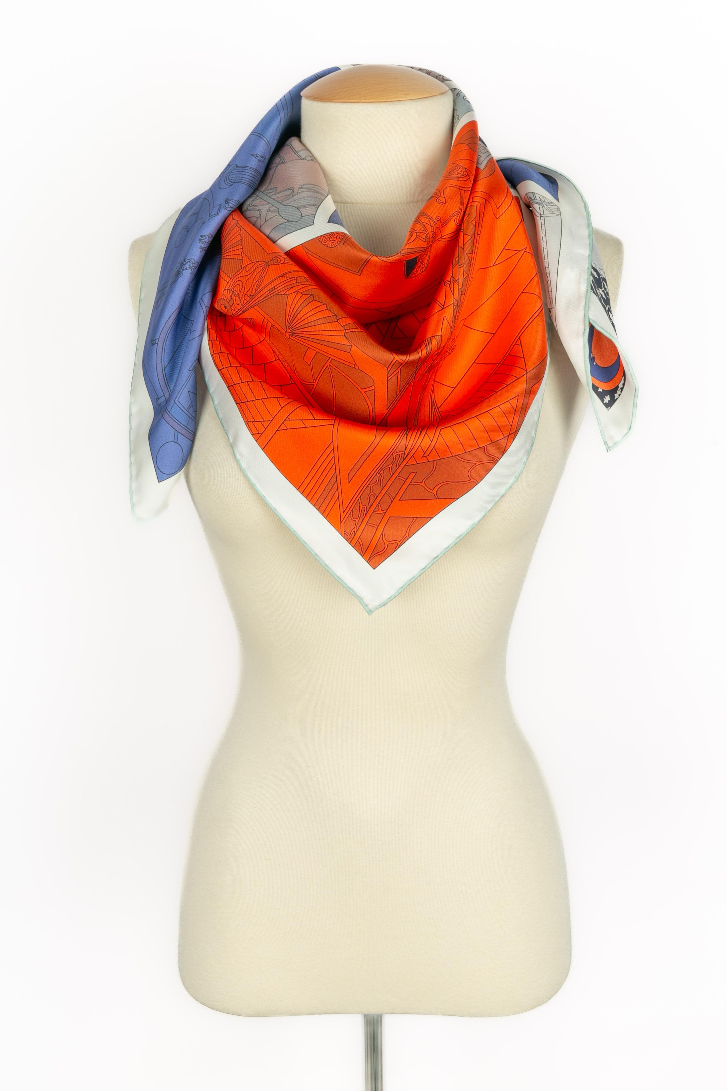 Foulard / sciarpa Hermès a doppia faccia 