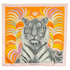 Foulard / pañuelo Hermès doble cara 'tigre real