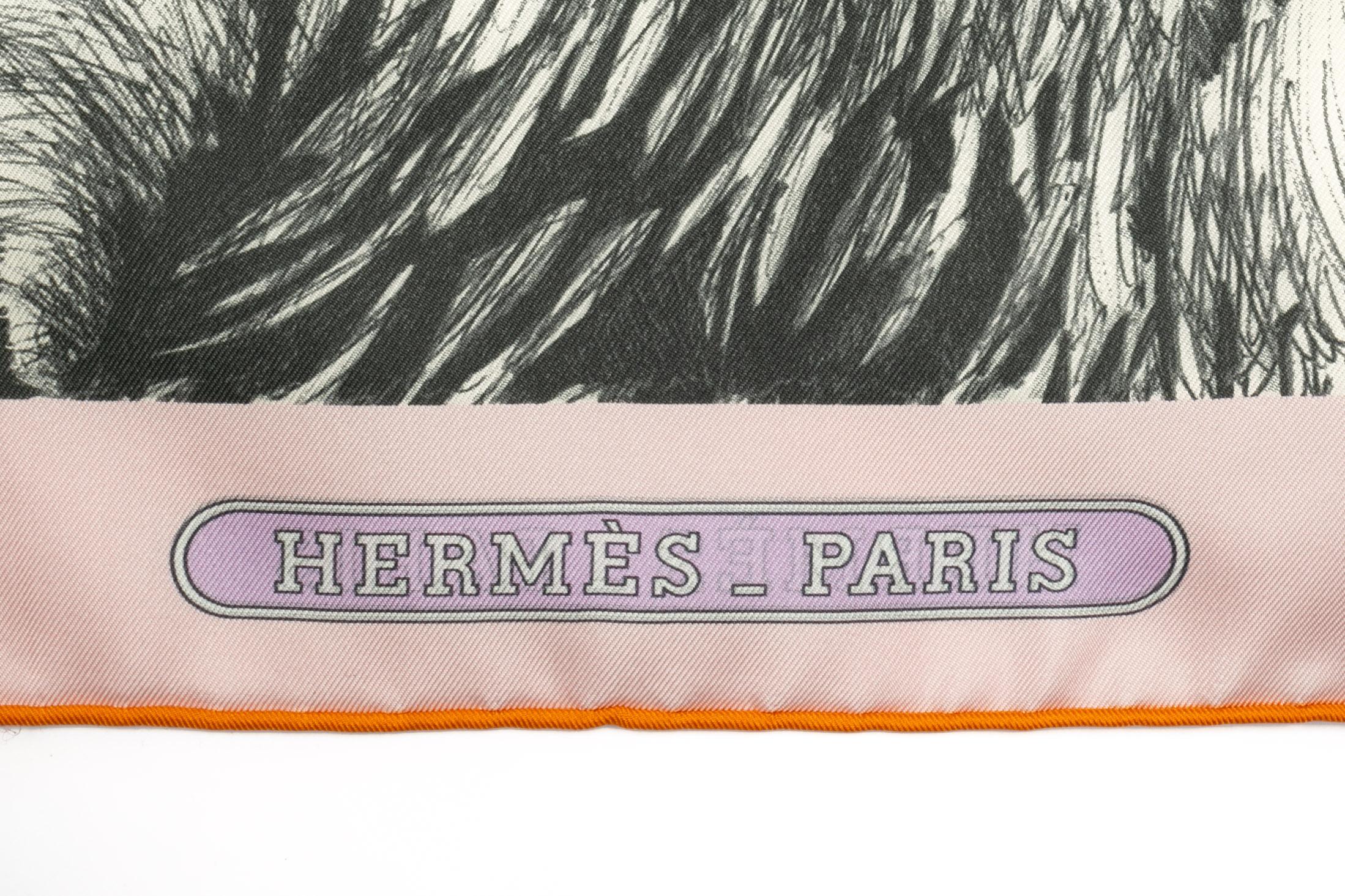 Foulard / pañuelo Hermès doble cara 'tigre real Beige en venta