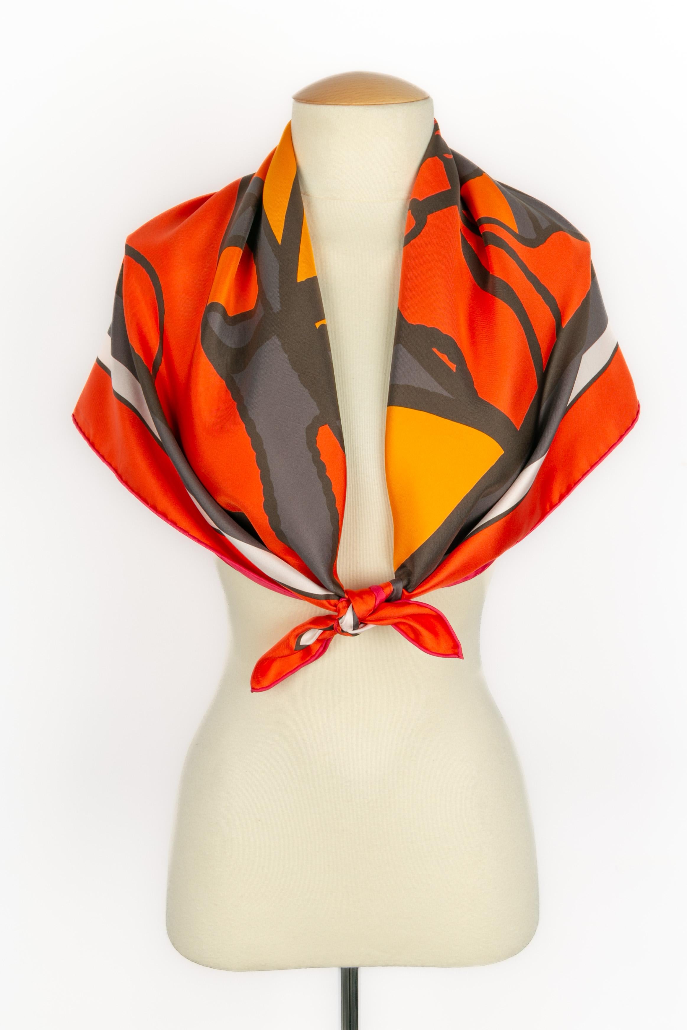Foulard / sciarpa Hermès a due facce 'Abito da sera pop' in vendita 2