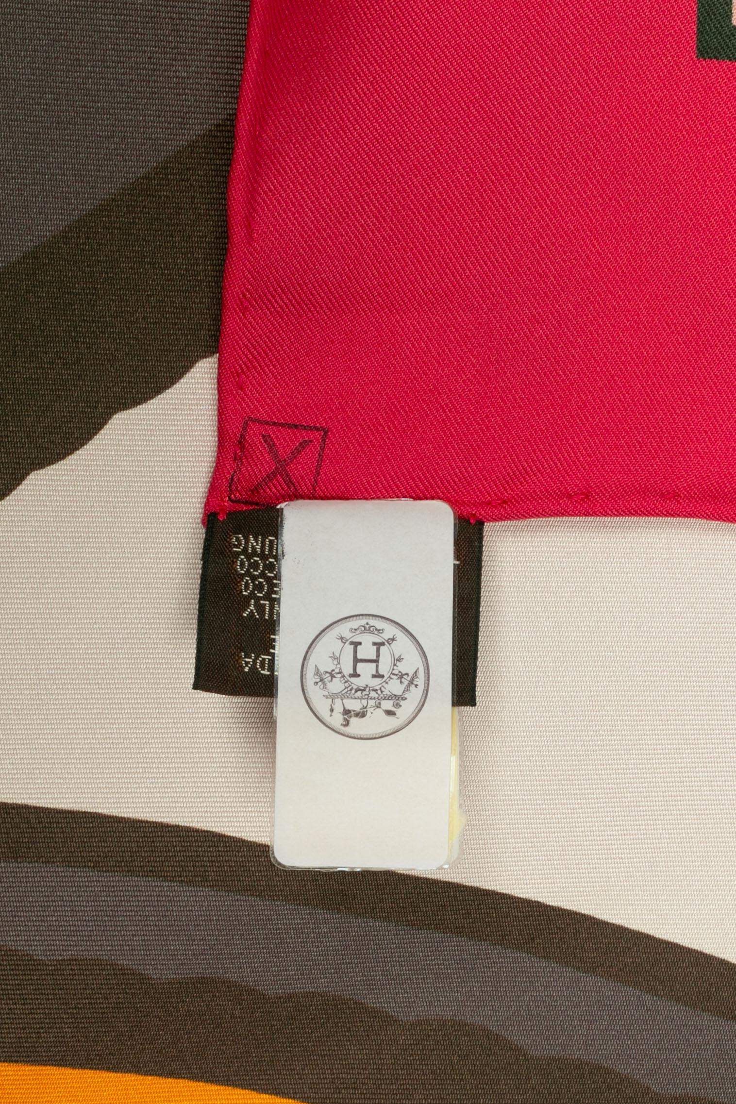 Foulard / sciarpa Hermès a due facce 'Abito da sera pop' in vendita 1